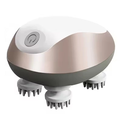 Electric Scalp Massager - Rechargeable Head Spa with Vibration & Kneading