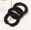 Mini Satin Scrunchies 5-Pack - Skinny Silk Hair Ties for Thin Hair & Ponytails